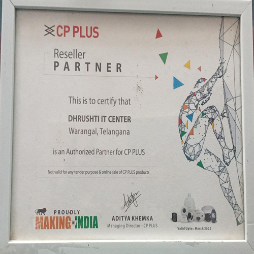 Dhrusti CP plus certificate